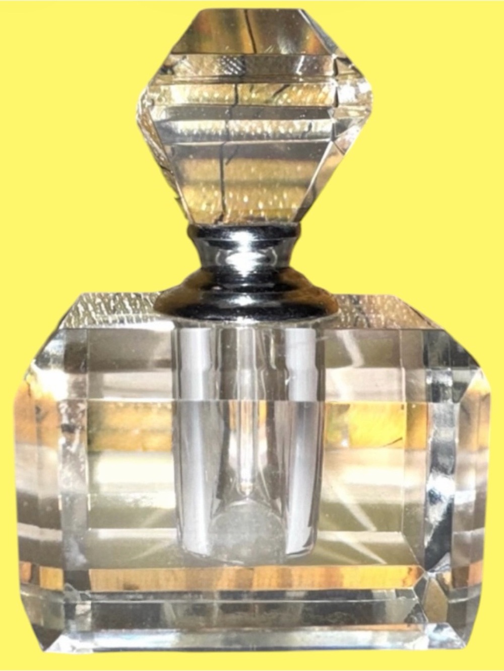 Elegant Oleg Cassini Crystal Perfume Dauber Bottle